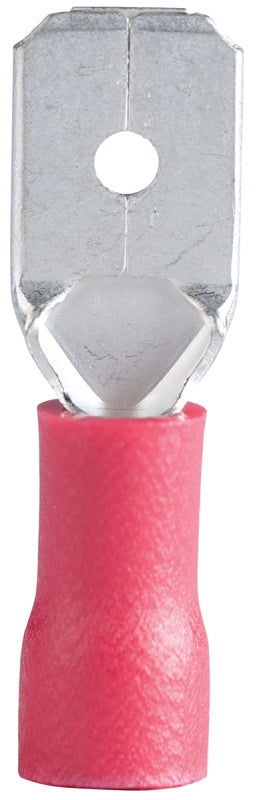 Gardner Bender 20-141M Disconnect Terminal, 600 V, 22 to 16 AWG Wire, 1/4 in Stud, Vinyl Insulation, Red