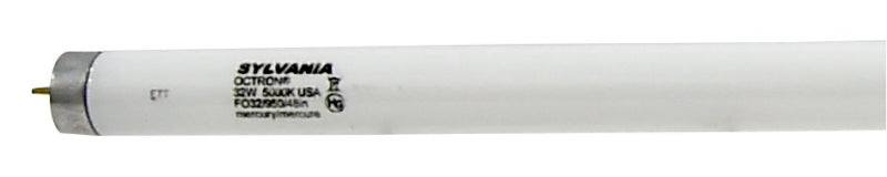 Sylvania 22359 Fluorescent Bulb, 32 W, T8 Lamp, Medium G13 Lamp Base, 1800 Lumens, 5000 K Color Temp, Daylight Light