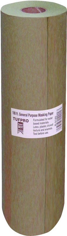 Trimaco EasyMask 12909 Trim Masking Paper, 180 ft L, 9 in W, Brown