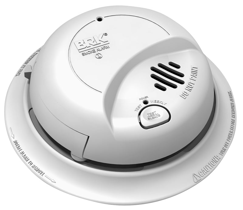 First Alert 9120B Smoke Alarm, 120 V, Ionization Sensor, 85 dB, White