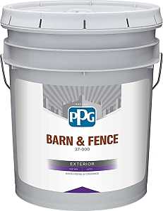 PPG GLBFEX10WH05 Exterior Latex, Flat, White, Liquid, 5 gal