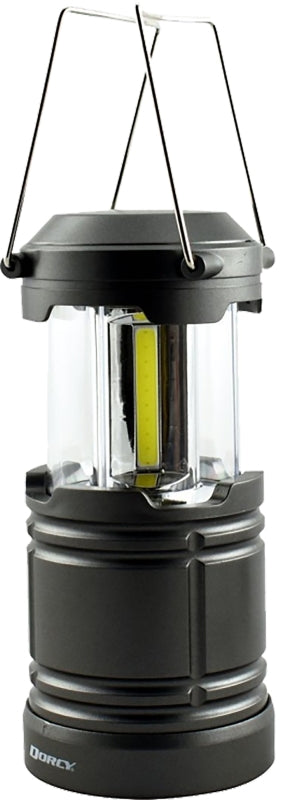 Dorcy 41-6527 Pop-Up COB Lantern, AA Battery, LED Lamp, 500 Lumens Lumens, Black/Gray