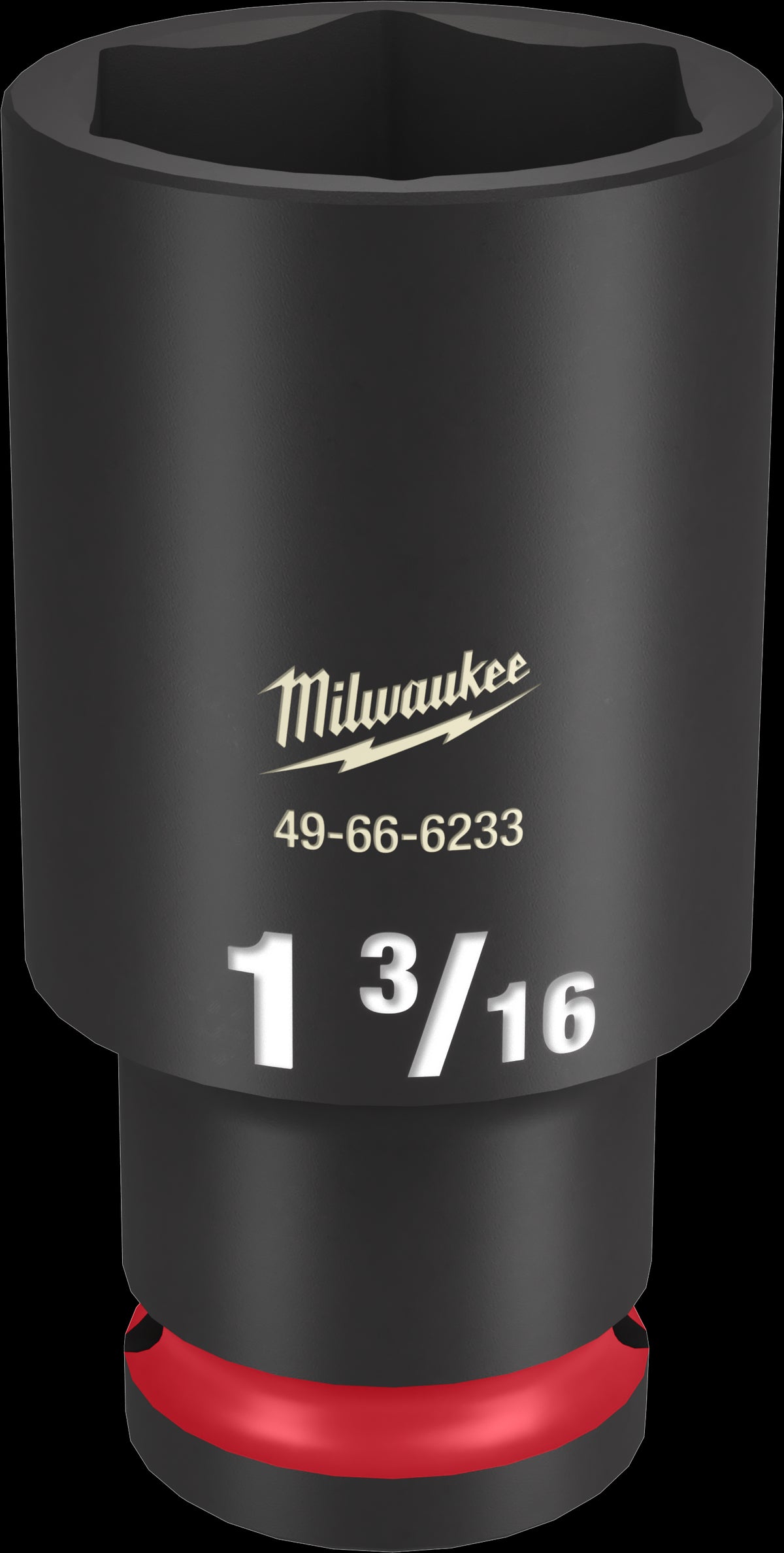 Milwaukee SHOCKWAVE Impact Duty Series 49-66-6233 Deep Impact Socket, 1-3/16 in Socket, 1/2 in Drive, Square Drive