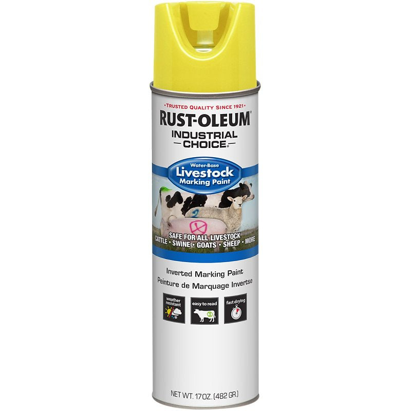 Rust-Oleum 383020 Marking Paint, Fluorescent Yellow, 17 oz