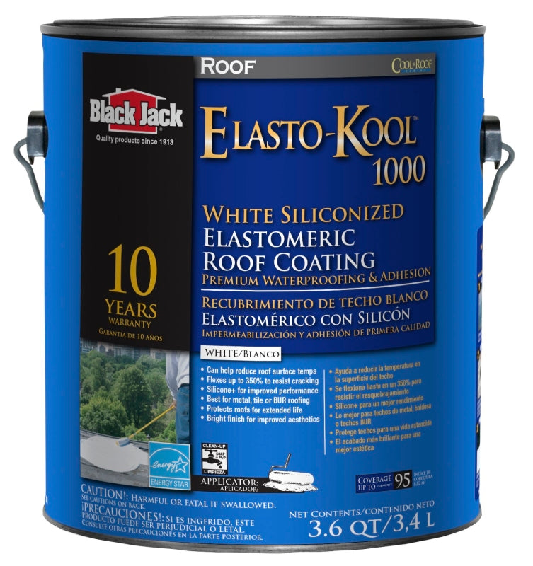 Gardner SK-7801 Elastomeric Roof Coating, White, 3.4 L Pail, Liquid