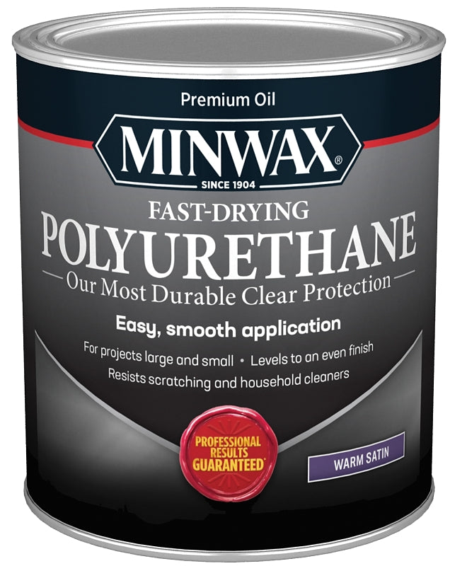 Minwax 63010444 Polyurethane, Liquid, Clear, 1 qt, Can