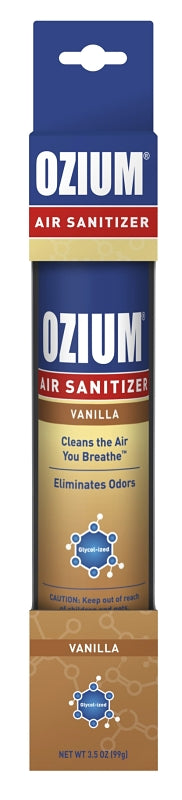 Ozium OZM-23 Air Freshener, 3.5 oz Aerosol Can, Vanilla