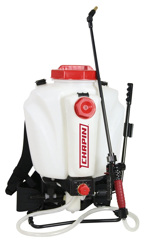 CHAPIN 63950 Backpack Sprayer, 4 gal Tank, Polyethylene Tank, 48 in L Hose, Adjustable Nozzle