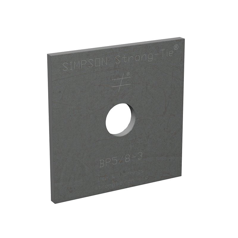 Simpson Strong-Tie BP 5/8-3 Bearing Plate, 3 ga Gauge, Steel