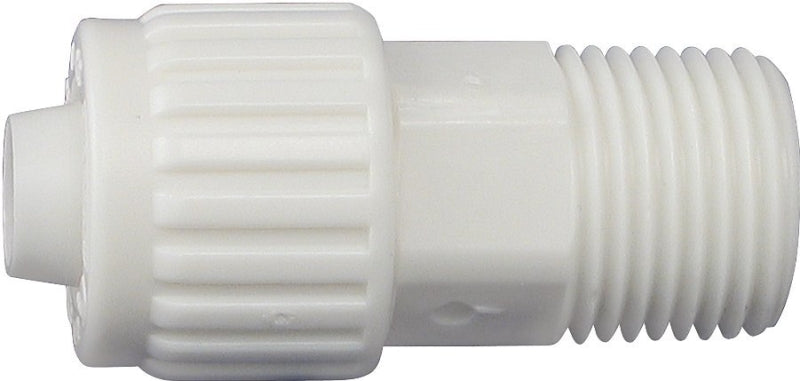 Flair-It 16868 Tube to Pipe Adapter, 1/2 x 3/4 in, PEX x MPT, Polyoxymethylene, White