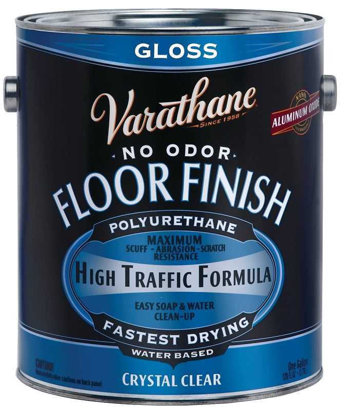 Rust-Oleum 230031 Crystal Clear Floor Finish, Gloss, Liquid, Crystal Clear, 1 gal, Can