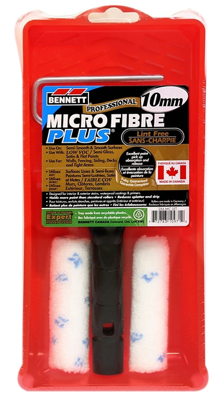 BENNETT 2X4 MIC SET Roller Set, Semi-Smooth, Smooth Surface, Plastic, 4-Piece