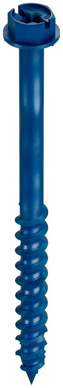Simpson Strong-Tie Titen Turbo TNT25314HC8 Screw Anchor, 1/4 in Dia, 3-1/4 in L, Carbon Steel, Zinc Plated