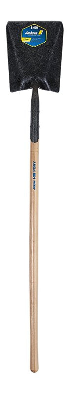 Jackson 1201100 Shovel with Solid Shank, 9-1/4 in W Blade, Wood Handle, Straight Handle, 47 in L Handle