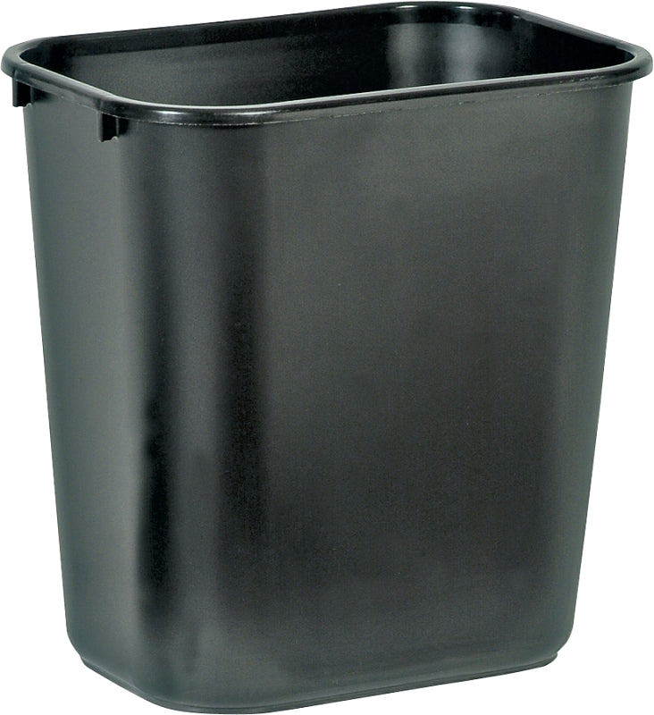 Rubbermaid FG295600BLA Waste Basket, 28 qt Capacity, Resin, Black