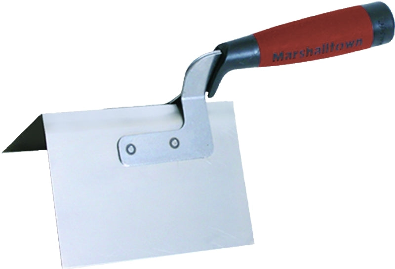 Marshalltown 25D Drywall Corner Trowel, 3-3/4 in W Blade, 5 in L Blade, Steel Blade, DuraSoft Handle