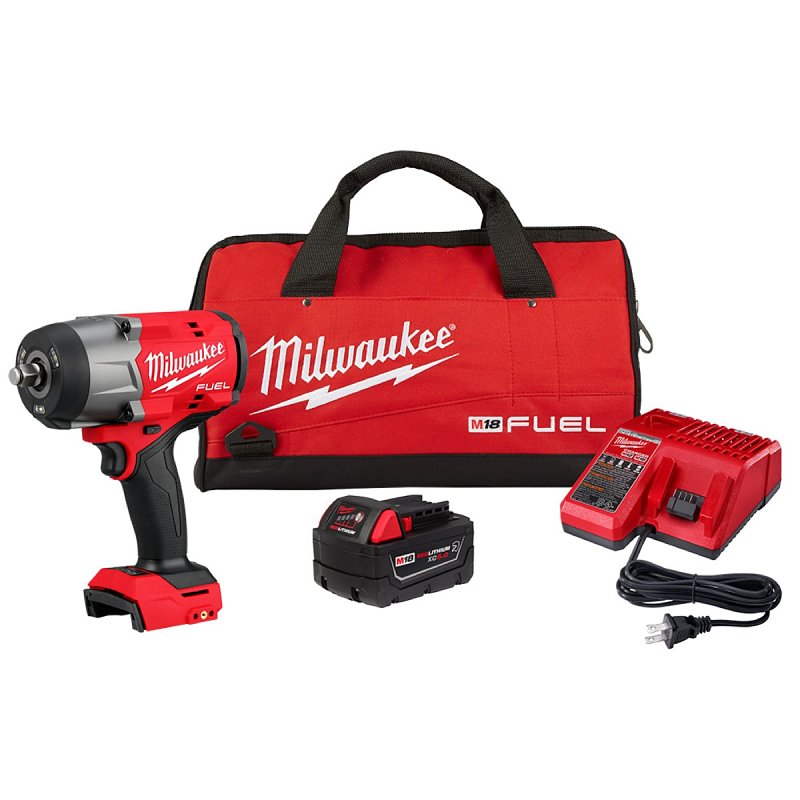 Milwaukee M18 FUEL Series 2967-21B High-Torque Impact Wrench with Friction Ring Kit, Battery Included, 18 V