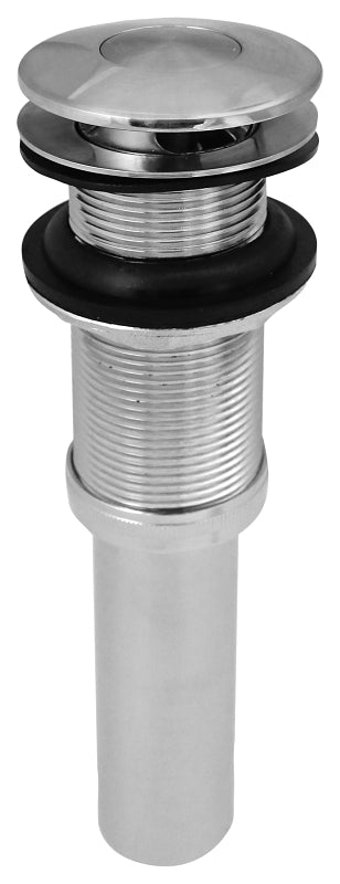 Stylewise K820-76 Pushbutton Sink Drain, 1-1/4 in Connection, Brass, Chrome