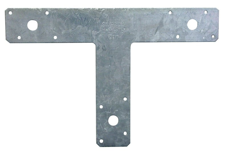 Simpson Strong-Tie T 128T T-Shaped Strap, 12 in L, 2 in W, Steel, Galvanized, Fastening Method: Nail