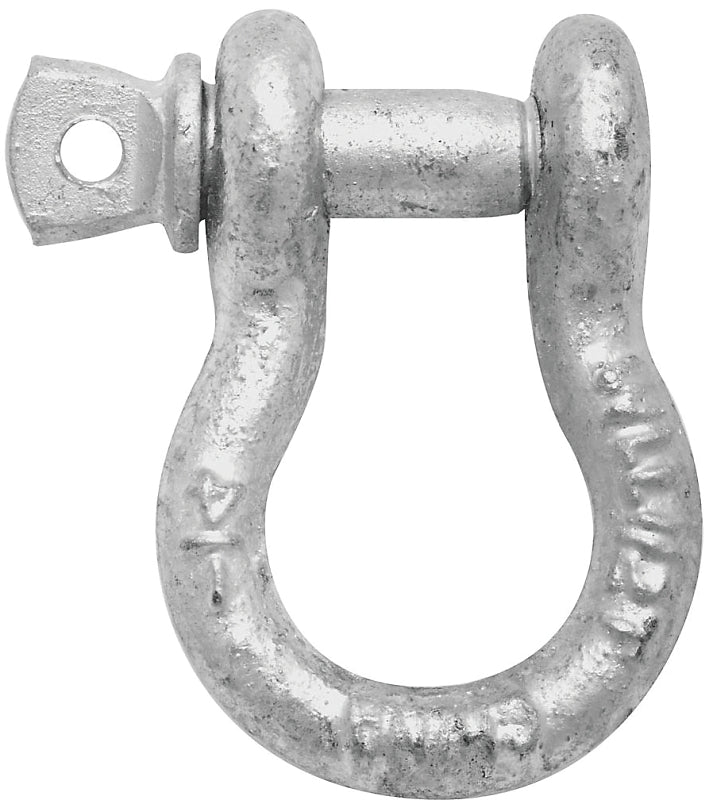 National Hardware 3250BC Series N223-669 Anchor Shackle, 1000 lb Working Load, Galvanized Steel