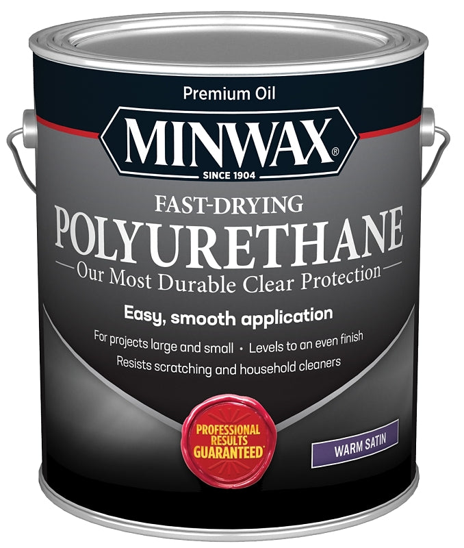 Minwax 71028000 Polyurethane, Satin, Liquid, Clear, 1 gal, Can