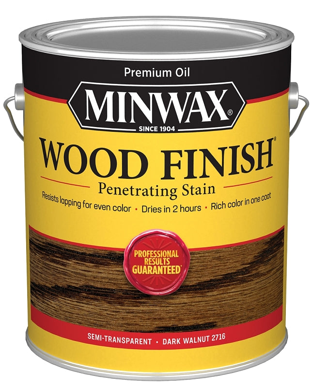 Minwax 71012000 Wood Stain, Dark Walnut, Liquid, 1 gal, Can