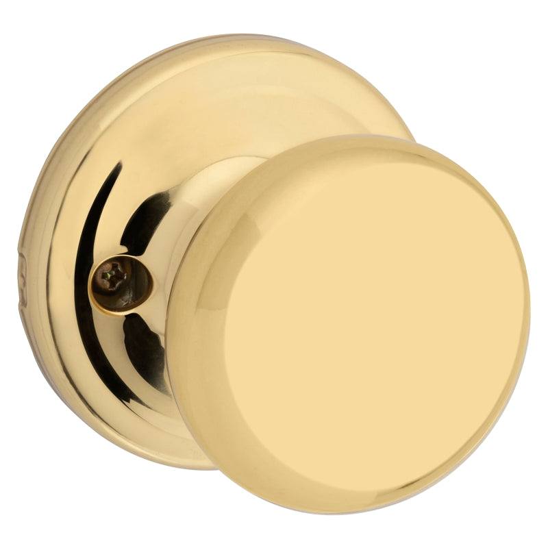 Kwikset Signature Series 788J 3CP Dummy Knob, Juno Design, Polished Brass, Residential, 1-3/4 to 1-3/8 in Thick Door