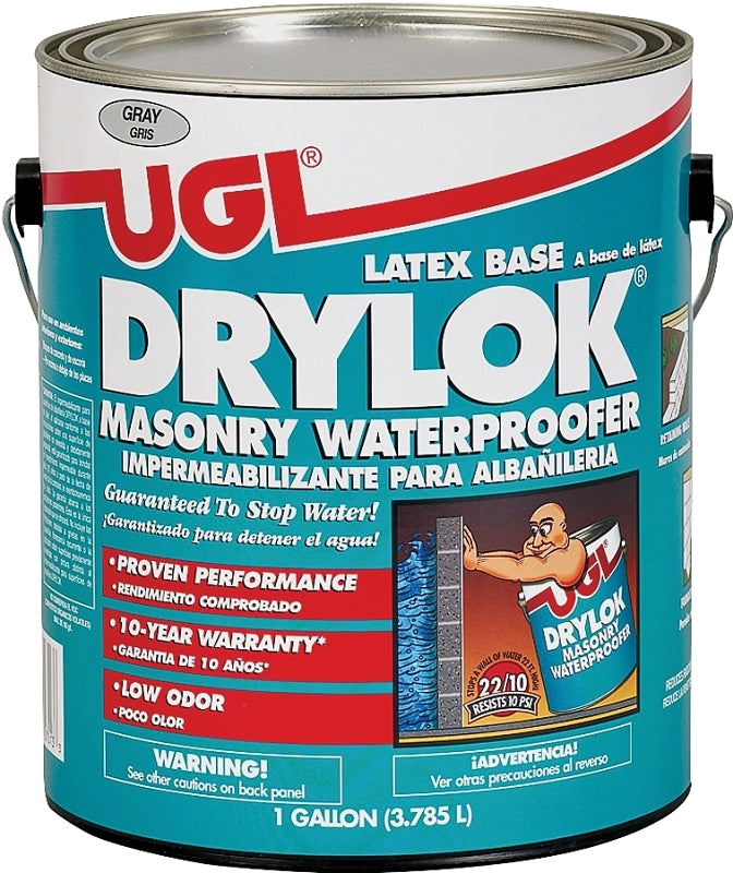 Drylok 27613 Masonry Waterproofer, Gray, Liquid, 1 gal, Pail