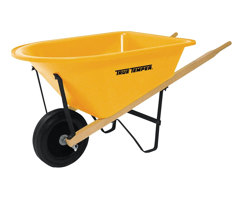 TRUE TEMPER KPWBLW5 Wheelbarrow, Poly, 16 in Wheel