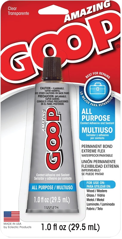 Amazing Goop 140231 Adhesive, Liquid, Clear, 1 oz, Tube