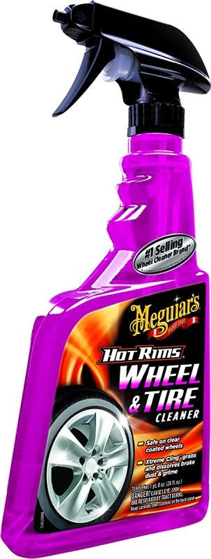 Meguiar's G9524 Wheel and Tire Cleaner, 24 oz, Spray Dispenser, Liquid, Mild Acidic