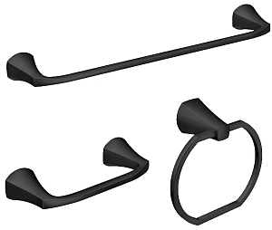 KIT HARDWARE BATH 3PC MAT BLK