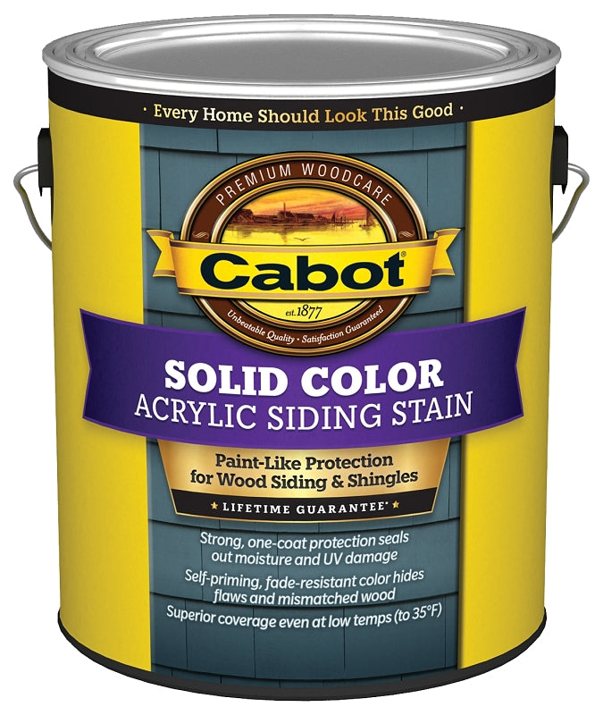 Cabot 800 Series 140.0000808.007 Solid Color Siding Stain, Natural Flat, Liquid, 1 gal, Can