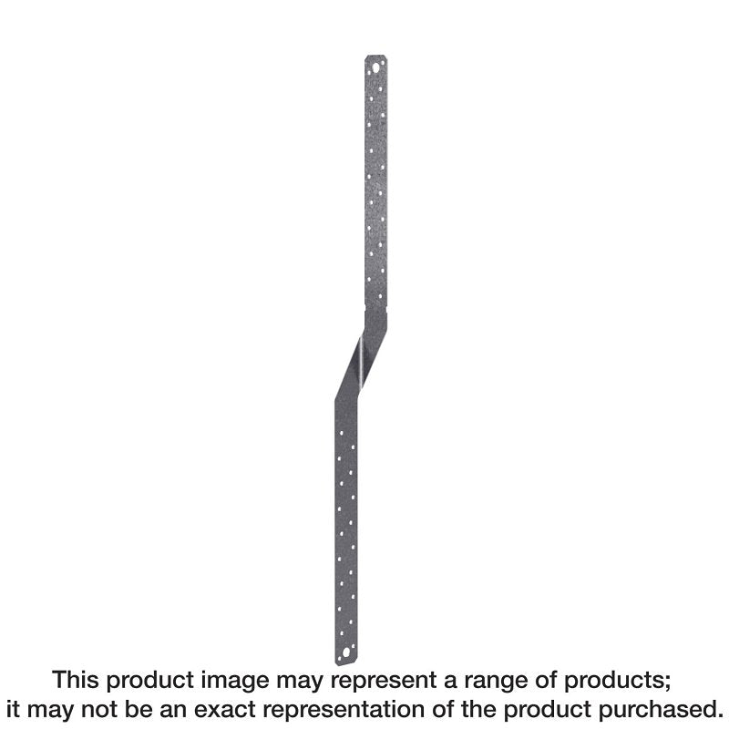 Simpson Strong-Tie MTS MTS20 Medium Twist Strap, 20 in L, Steel, Galvanized, Fastening Method: Nail