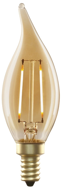 Feit Electric CFT/VG/LED LED Bulb, Decorative, 40 W Equivalent, E12 Lamp Base, Dimmable, Amber, Soft White Light