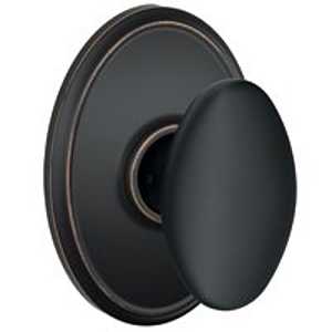 Schlage F10VSIE716WKF Passage Knob, Metal, Aged Bronze, 2-3/8, 2-3/4 in Backset, 1-3/8 to 1-3/4 in Thick Door