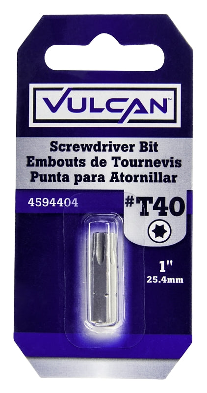 Vulcan 307831OR Screwdriver Bit, Hex Shank, S2 Chrome Molybdenum Steel