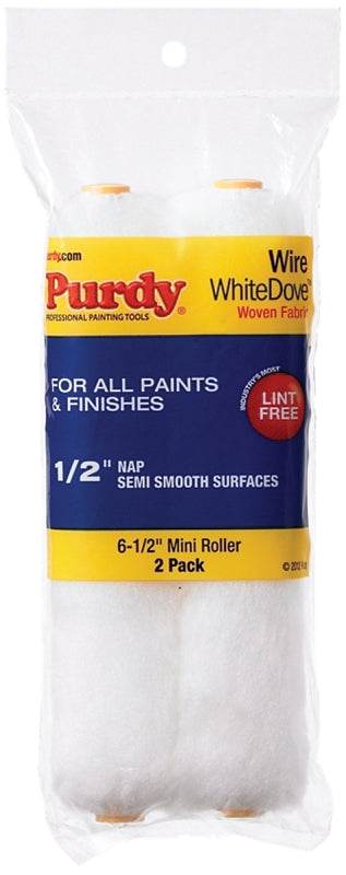 Purdy White Dove 140605064 Paint Roller Cover, 1/2 in Thick Nap, 6-1/2 in L, Woven Dralon Fabric Cover