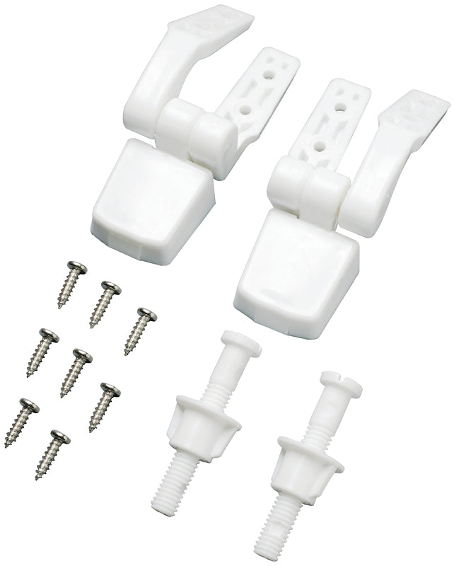 Plumb Pak PP835-34 Seat Hinge, Universal, Plastic, White