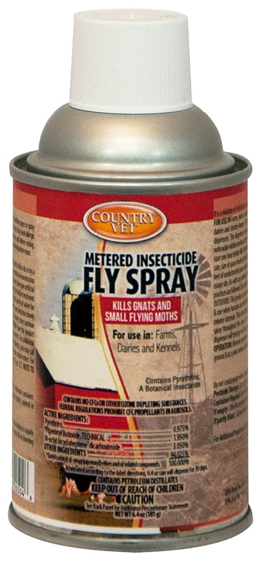 Country Vet 342050CVA Fly Spray, Liquid, Metered, 6.4 oz, Aerosol Can