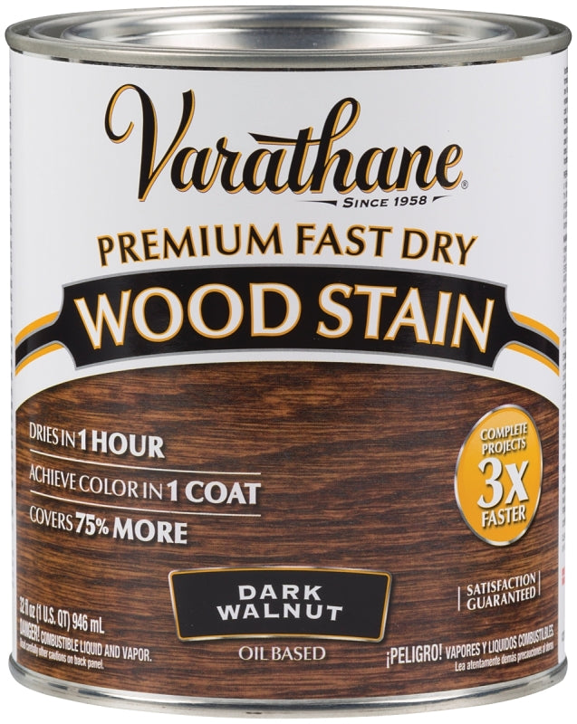 Varathane 262006 Wood Stain, Dark Walnut, Liquid, 1 qt, Can