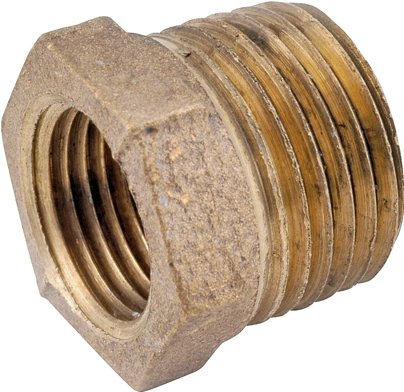 Anderson Metals 738110-0402 Reducing Pipe Bushing, 1/4 x 1/8 in, Male x Female, 200 psi Pressure