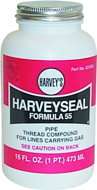 Harvey 25080 Pipe Thread Compound, 16 fl-oz Jar, Liquid, Paste, Yellow