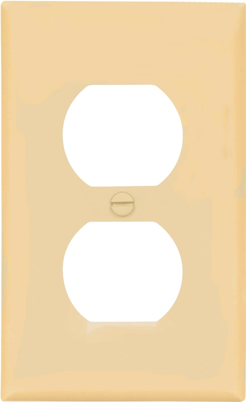Eaton Wiring Devices BP5132V Wallplate, 4-1/2 in L, 2-3/4 in W, 1 -Gang, Nylon, Ivory, High-Gloss, Flush Mounting