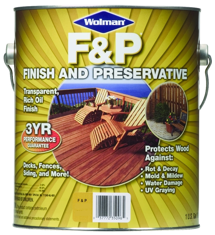 Wolman 14396 Preservative, Natural, Liquid, 1 gal, Can