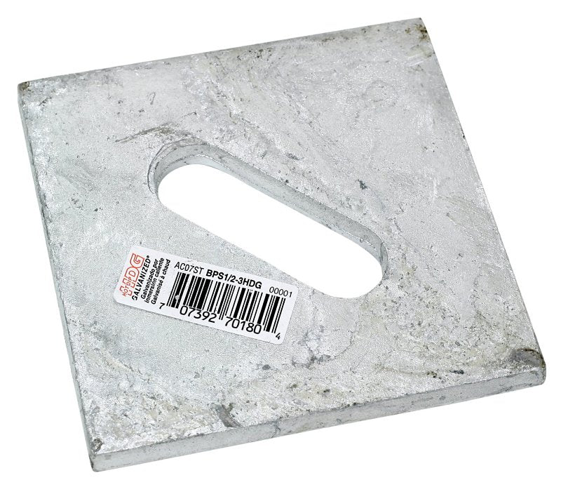 Simpson Strong-Tie BP BPS 1/2-3HDG Bearing Plate, 3 ga Gauge, Steel, Hot-Dipped Galvanized
