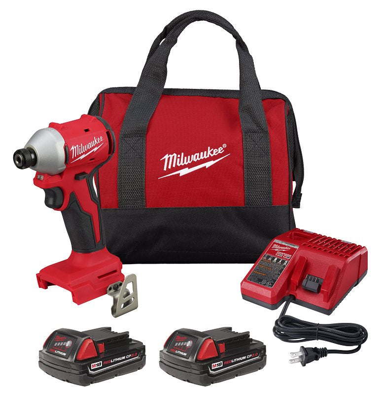 Milwaukee 3650-22CT Impact Driver Kit, Battery Included, 18 V, 1/4 in Drive, Hex Drive, 0 to 4900 ipm IPM