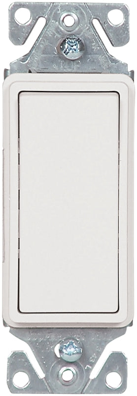 Eaton Wiring Devices 7500 7501W-C Rocker Switch, 15 A, 120/277 V, SPST, Lead Wire Terminal, White