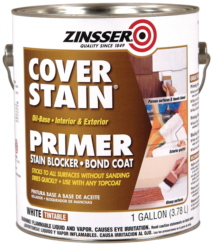 Zinsser 03501 Primer, Flat/Matte, White, 1 gal