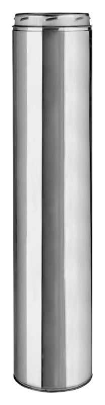 Selkirk 206012U Chimney Pipe, 8 in OD, 12 in L, Stainless Steel